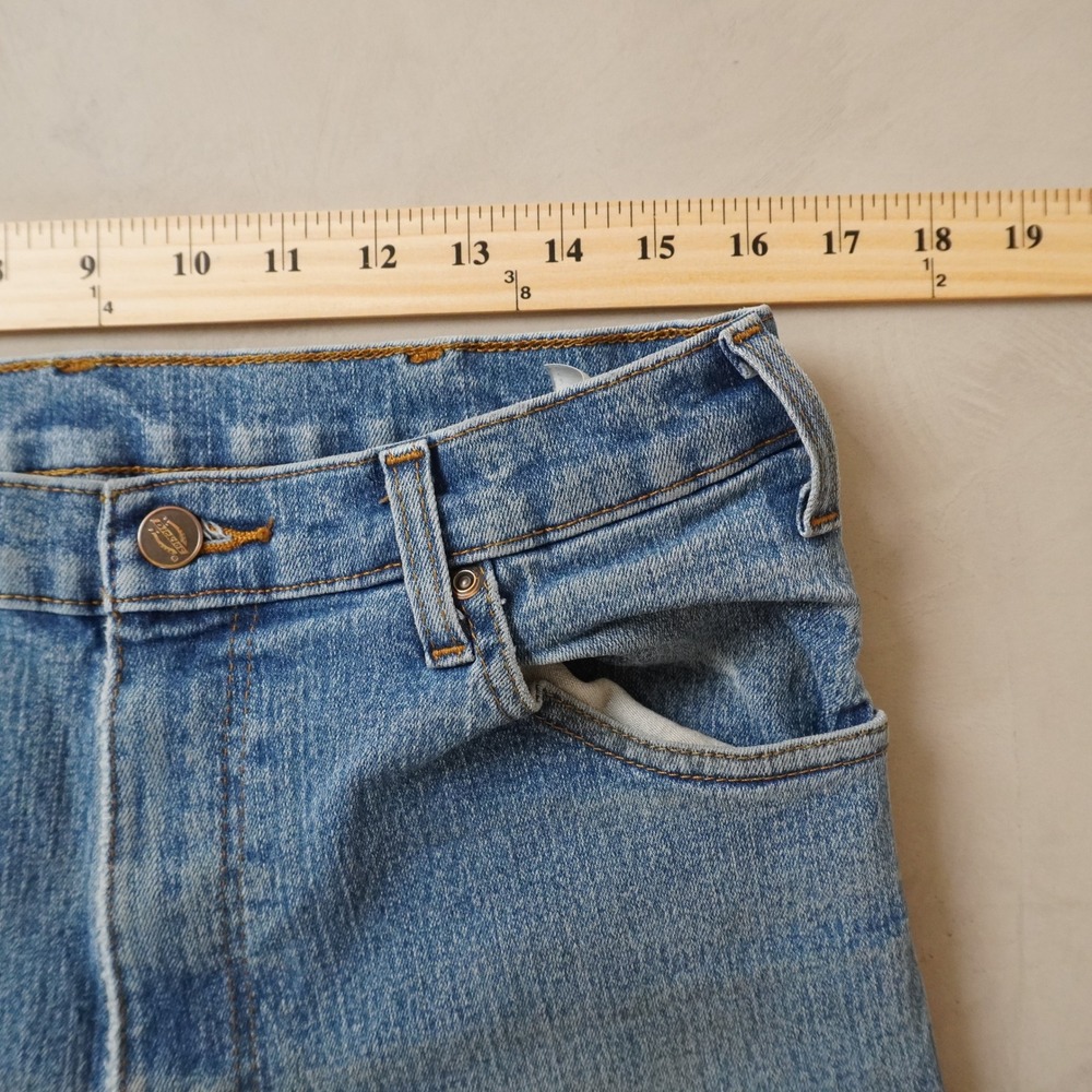 Dickies Jeans 32x32 Mens Blue Straight Leg Workwear Denim Distressed - Picture 7 of 8